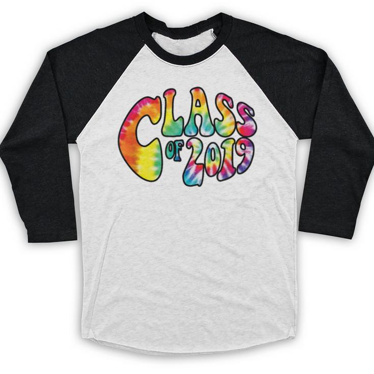 Senior Class Of 2019 Boho Tie Dye Graduation Baseball Raglan Shirt