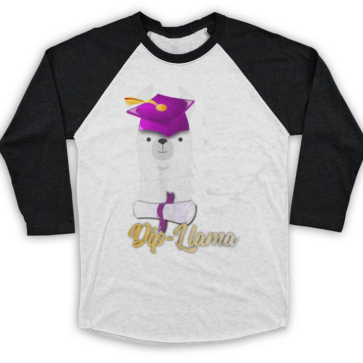 Senior Graduation 2020 Got My Dip-Llama Diploma Llama Pun Baseball Raglan Shirt