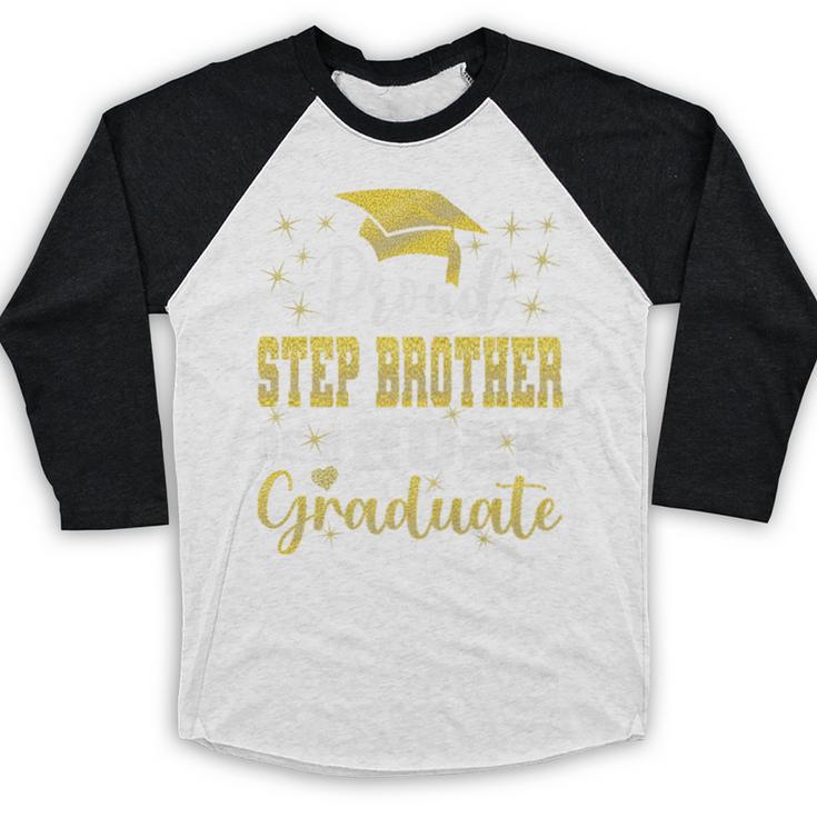 Super Proud Step Brother Of 2025 Graduate Graduation Family Premium Baseball Raglan Shirt