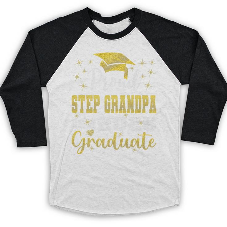 Super Proud Step Grandpa Of 2025 Graduate Graduation Family Premium Baseball Raglan Shirt