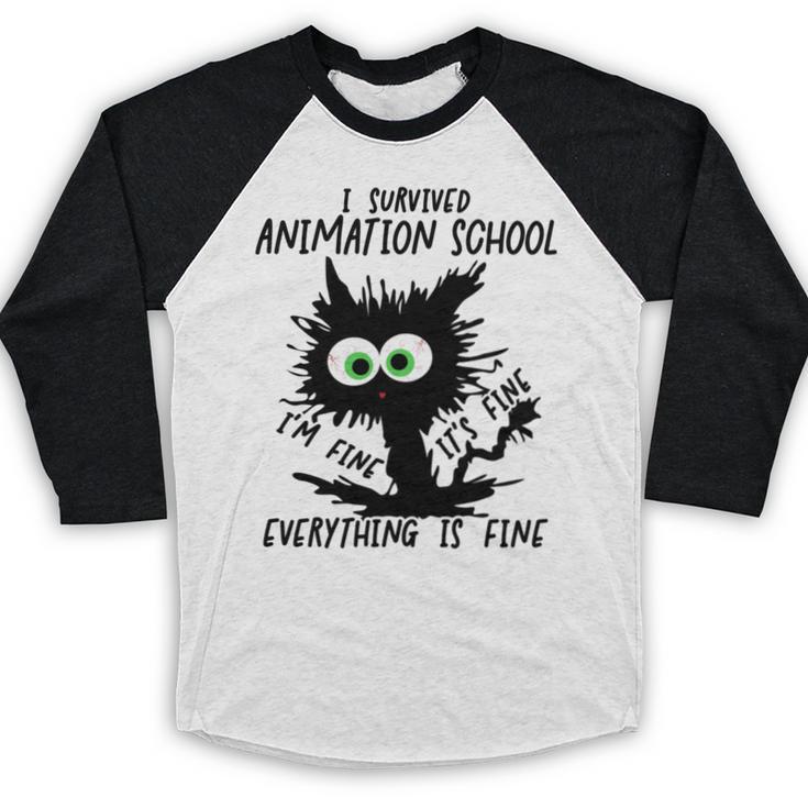 I Survived Animation School Graduation 2026 Baseball Raglan Shirt