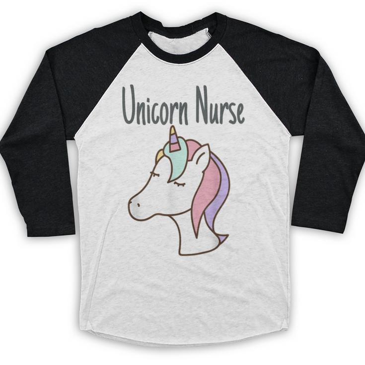 Unicorn RN Graduation T Shirt Nurse Shirts Baseball Raglan Shirt