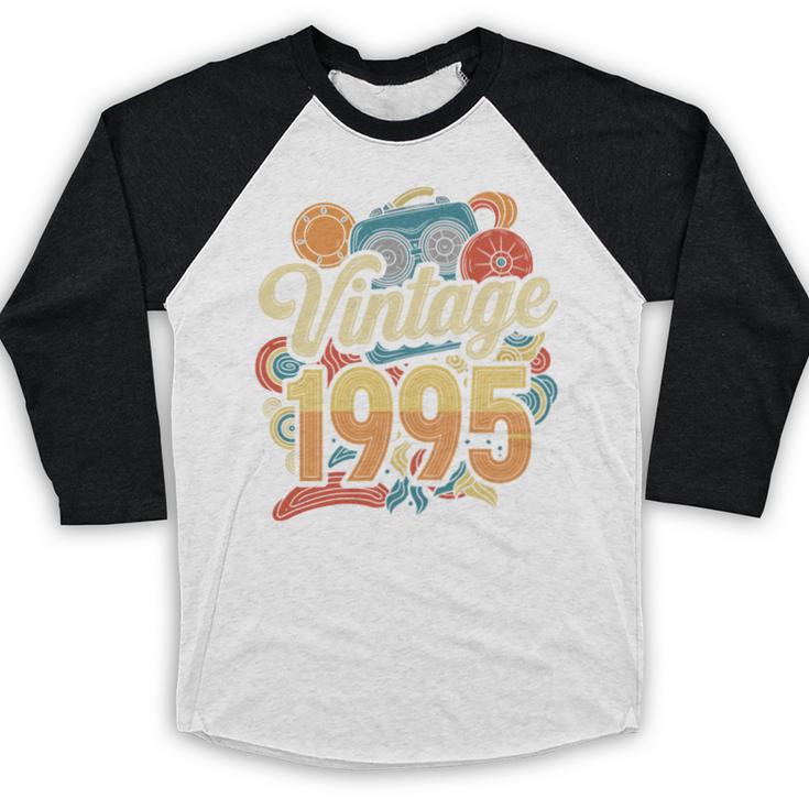 Vintage 1995 Retro Classic 90s Nostalgia Throwback Vibe Baseball Raglan Shirt