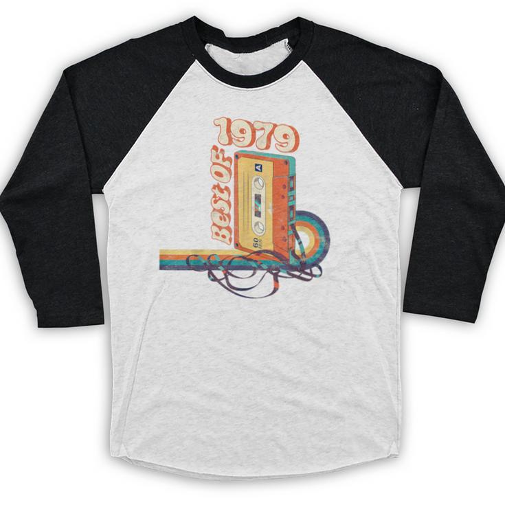 Vintage Best Of 1979 41st Birthday Graduation Cassette Tape Baseball Raglan Shirt
