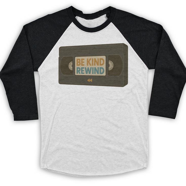 Vintage VHS Tape Humor Retro Nostalgia Graphic Baseball Raglan Shirt