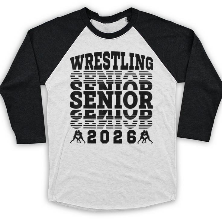 Wrestling Senior 2026 Graduation Baseball Raglan Shirt