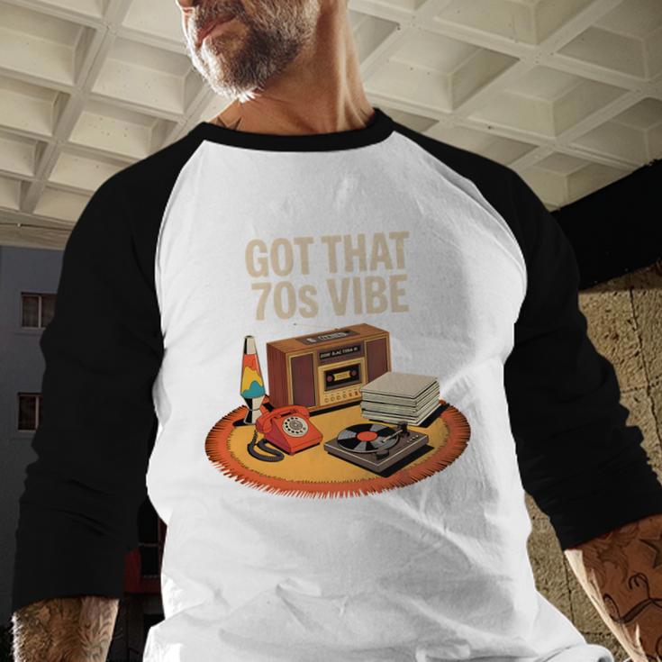 1970s 70s Reunion Nostalgia Memories Music School Grew Up Premium Tri-Blend Baseball Raglan Shirt