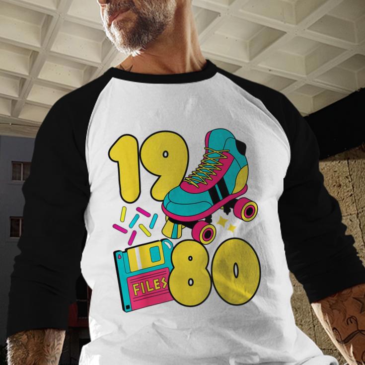 1980 Retro Raised In The 80s Old School Nostalgia Vibes Baseball Raglan Shirt