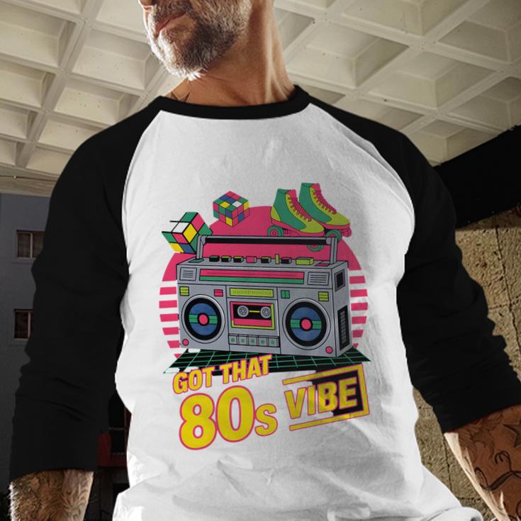 1980s 80s Reunion Nostalgia Memories Music School Grew Up Premium Tri-Blend Baseball Raglan Shirt