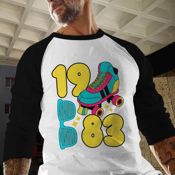1983 Retro Raised In The 80s Old School Nostalgia Vibes Baseball Raglan Shirt