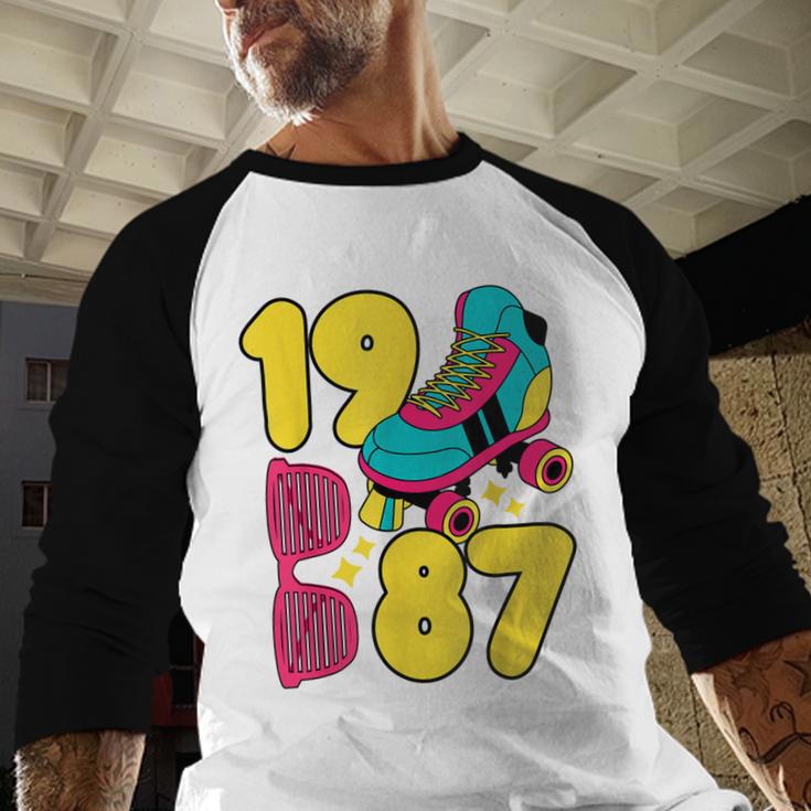 1987 Retro Raised In The 80s Old School Nostalgia Vibes Baseball Raglan Shirt 1987 Retro Raised In The 80s Old School Nostalgia Vibes Baseball Raglan Shirt