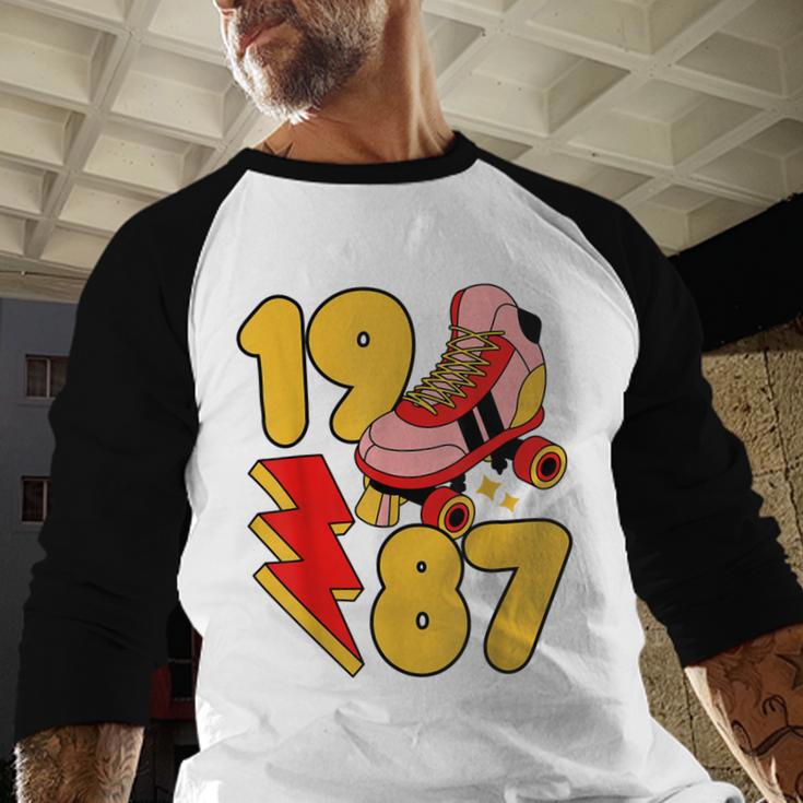 1987 Retro Roller Skate Vintage 80s Nostalgia Collector Baseball Raglan Shirt 1987 Retro Roller Skate Vintage 80s Nostalgia Collector Baseball Raglan Shirt