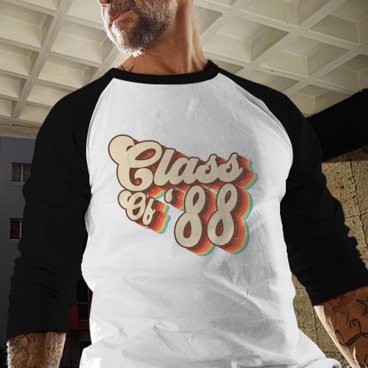 1988 Class Reunion Retro Class Of 88 High School Graduation Baseball Raglan Shirt