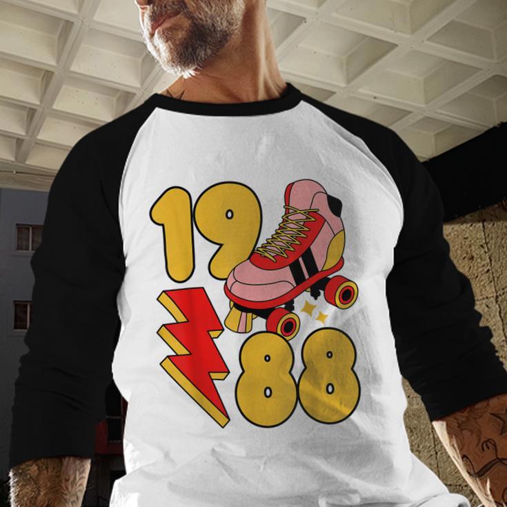 1988 Retro Roller Skate Vintage 80s Nostalgia Collector Baseball Raglan Shirt 1988 Retro Roller Skate Vintage 80s Nostalgia Collector Baseball Raglan Shirt