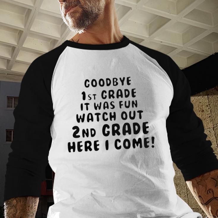 1st First Grade Graduation Tshirt Moving On To 2nd Grade Baseball Raglan Shirt