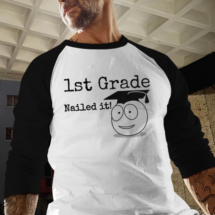 1st Grade Nailed It Kids Graduation TShirt Second Grade Baseball Raglan Shirt