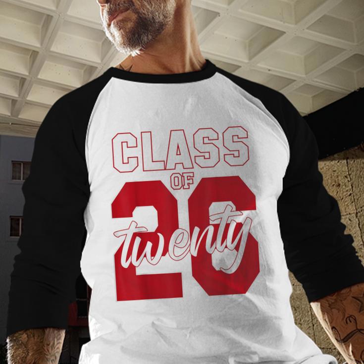 2 Sided Class Of 2026 Senior 2026 Graduation Baseball Raglan Shirt