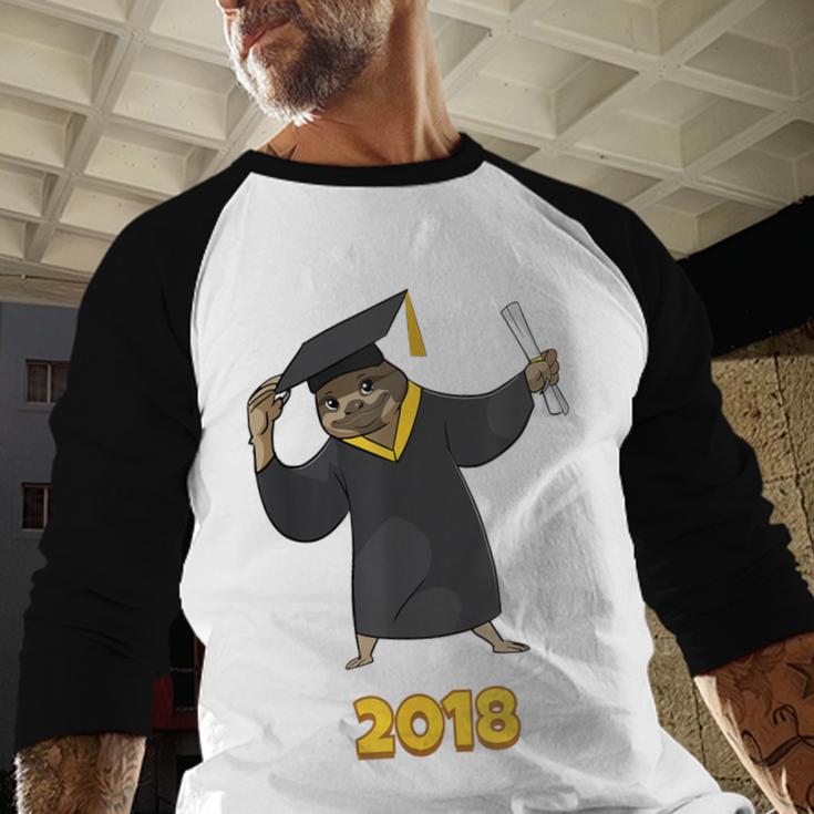 2018 Graduation Shirts Sloth Lovers For Women Teens Baseball Raglan Shirt