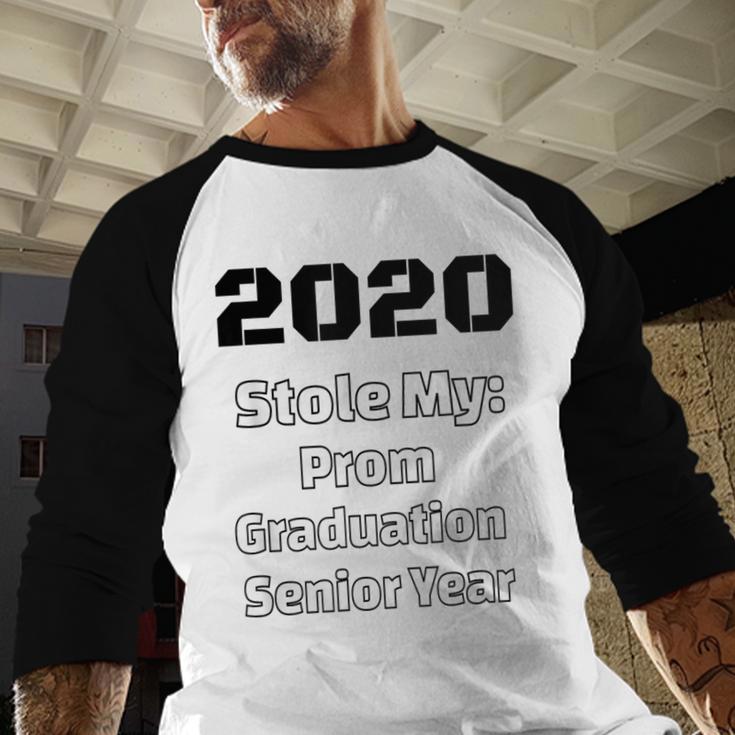 2020 Stole My Prom Graduation Senior Year Class Of 2020 Baseball Raglan Shirt