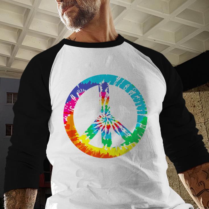 2023 Graduation Class Year Tie Dye Peace Sign Graduate Shirt Baseball Raglan Shirt
