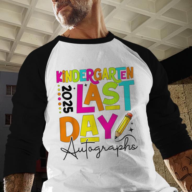 2025 Last Day Of School Autograph Kindergarten Graduation Baseball Raglan Shirt