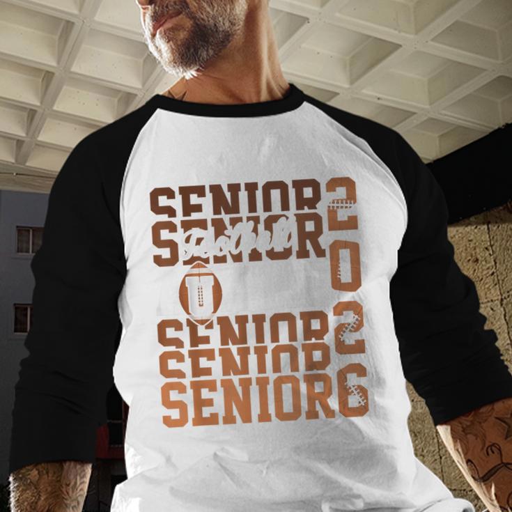 2026 Football Senior Auntie Graduation Matching Family Baseball Raglan Shirt