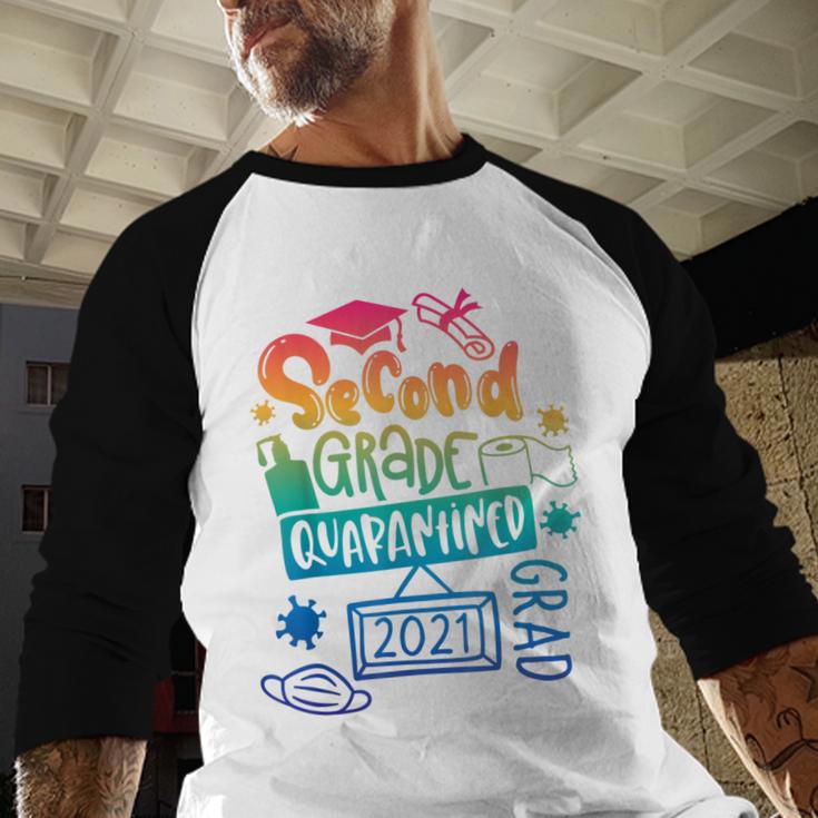 2nd Grade 2021 Graduate Quarantine Second Grade Graduation Baseball Raglan Shirt