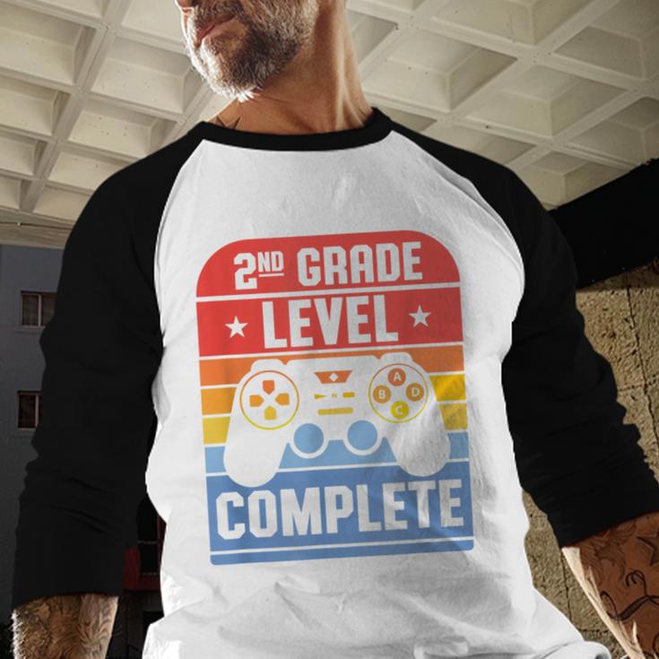 2nd Grade Level Complete Graduation Student Video Gamer Baseball Raglan Shirt