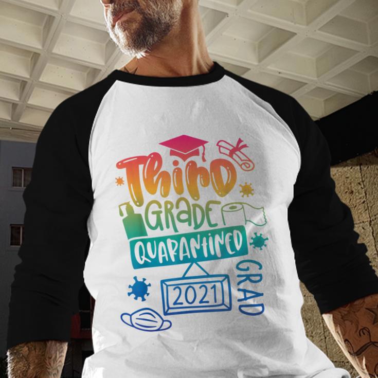 3rd Grade 2021 Graduate Quarantine Third Grade Graduation Baseball Raglan Shirt