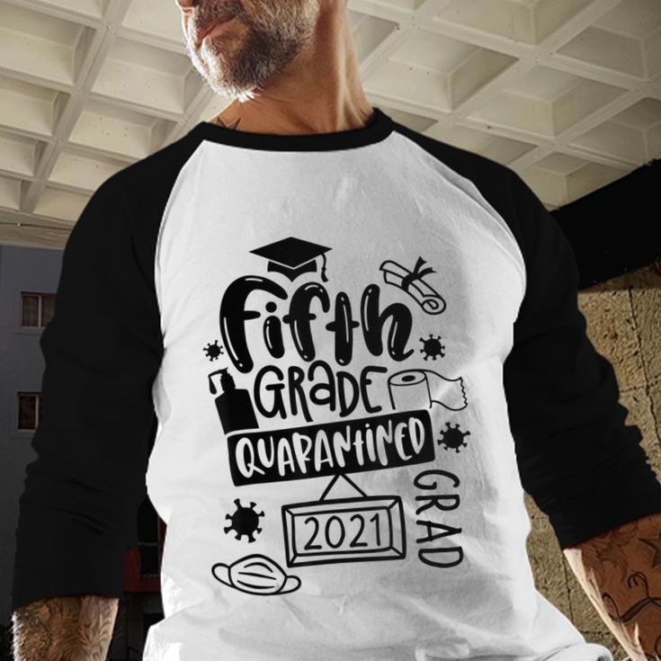 5th Grade Graduate 2021 Graduate Quarantine Fifth Graduation Baseball Raglan Shirt