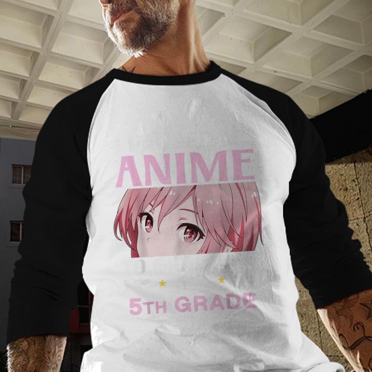 5th Grade Graduation Anime 2025 Graduate Elementary Girls Baseball Raglan Shirt