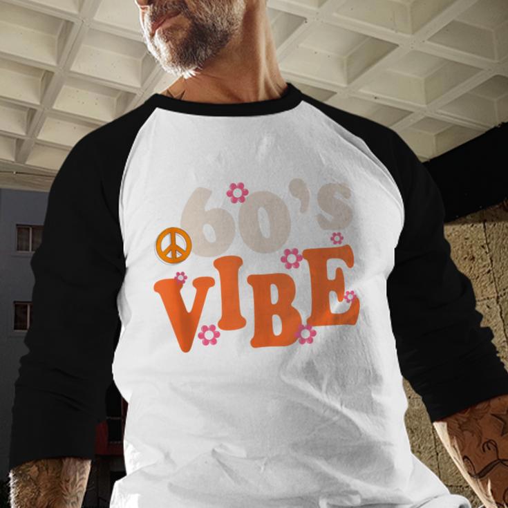 60's Vibe Retro Nostalgia Classic Mixtape Era 1960s Party Baseball Raglan Shirt