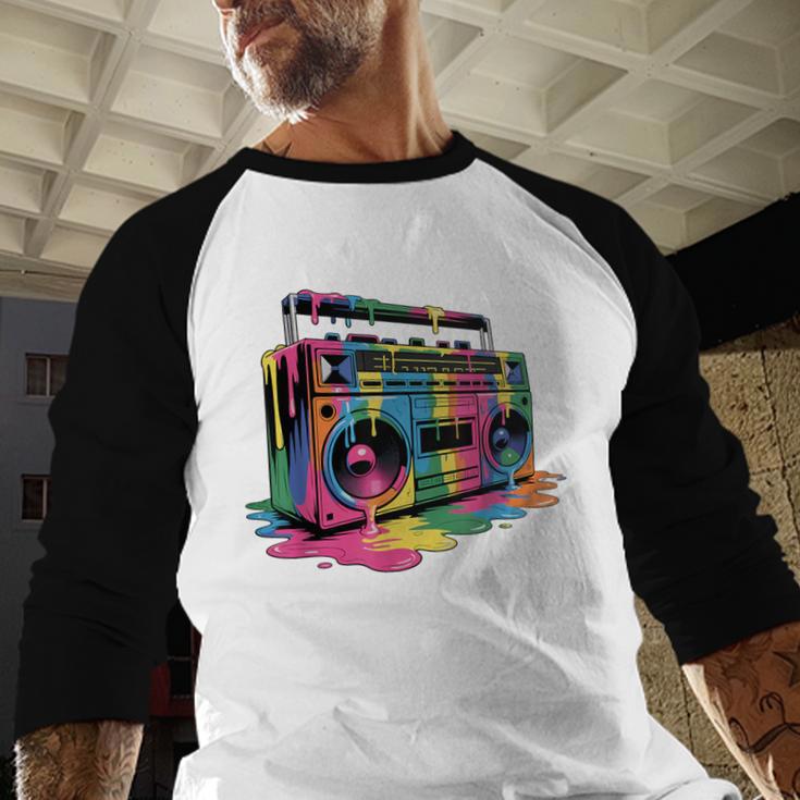 80s 90s Hip Hop Nostalgia Retro Boombox Music Lovers Baseball Raglan Shirt 80s 90s Hip Hop Nostalgia Retro Boombox Music Lovers Baseball Raglan Shirt