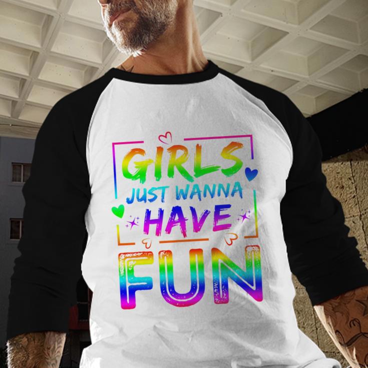 80's Girls Just Wanna Have Fun Nostalgia 1980s Style Premium Tri-Blend Baseball Raglan Shirt 80's Girls Just Wanna Have Fun Nostalgia 1980s Style Premium Tri-Blend Baseball Raglan Shirt