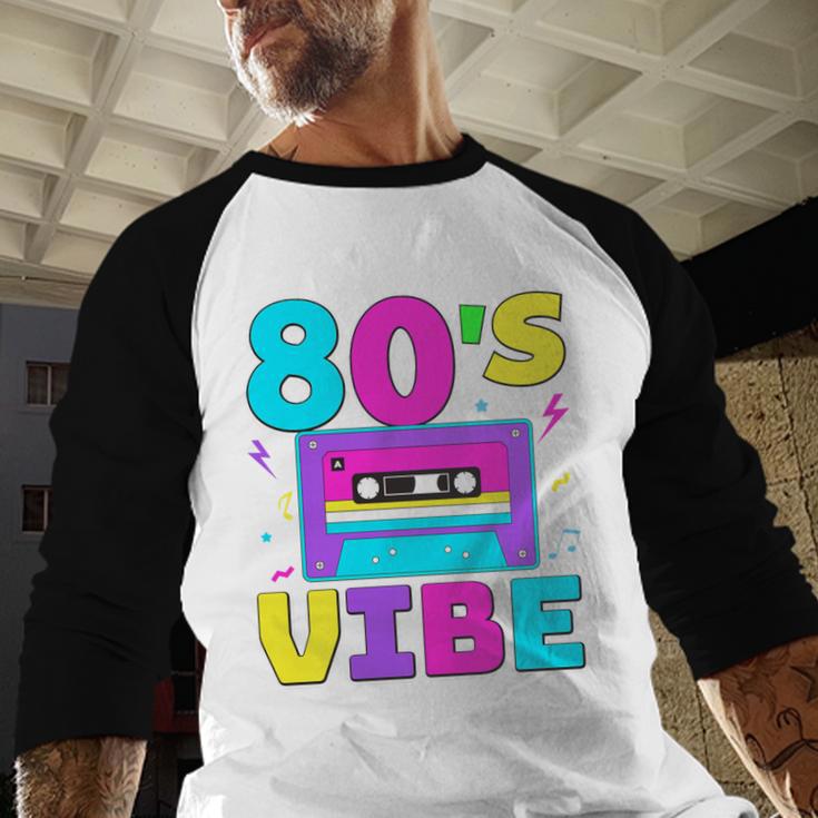 80's Vibe Retro Style Cassette Tape Nostalgia 1980s Party Premium Tri-Blend Baseball Raglan Shirt 80's Vibe Retro Style Cassette Tape Nostalgia 1980s Party Premium Tri-Blend Baseball Raglan Shirt