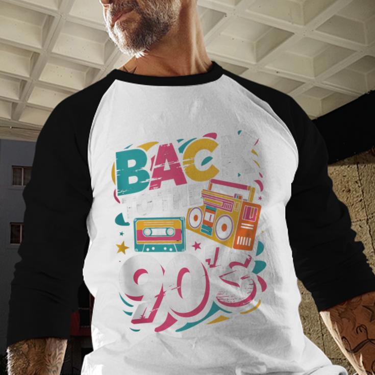 90's Nineties Nostalgia Costume Party Back To The 90s Baseball Raglan Shirt