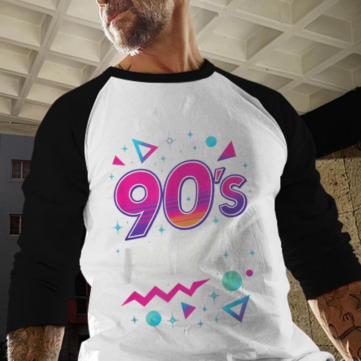 90's Party 90s Nostalgia Retro Rave Dance Music Baseball Raglan Shirt