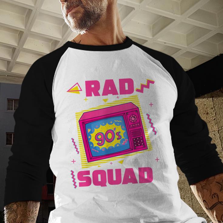 90s Rad Squad Retro Television 90s Aesthetic Nostalgia Baseball Raglan Shirt