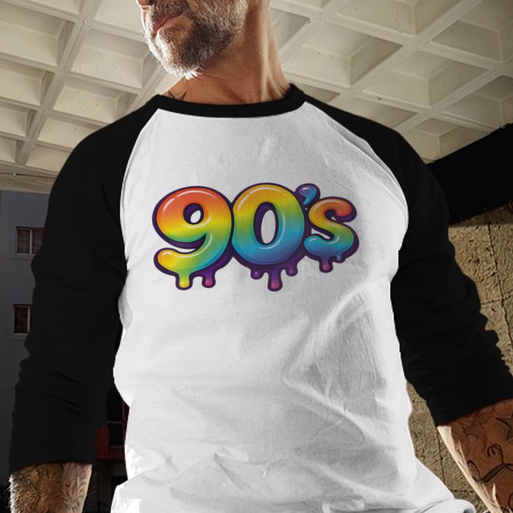 90s Retro Pop Art Rainbow Lips Nostalgia Costume 90s Baseball Raglan Shirt 90s Retro Pop Art Rainbow Lips Nostalgia Costume 90s Baseball Raglan Shirt