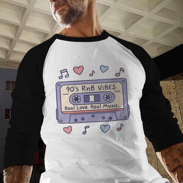 90s RNB Vibes Cassette – Retro Music Nostalgia RNB Cassette Baseball Raglan Shirt
