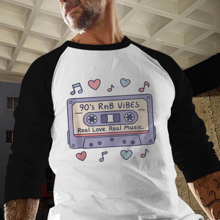 90s RNB Vibes Cassette – Retro Music Nostalgia RNB Cassette Baseball Raglan Shirt