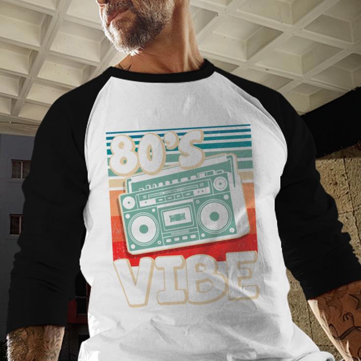 90's Vibe Vintage Style Cassette Tape Nostalgia 1990s Party Premium Tri-Blend Baseball Raglan Shirt 90's Vibe Vintage Style Cassette Tape Nostalgia 1990s Party Premium Tri-Blend Baseball Raglan Shirt