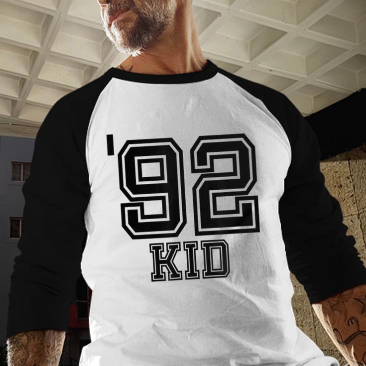 '92 Kid Perfect Vintage Retro Nostalgia Gear For Year 1992 Baseball Raglan Shirt