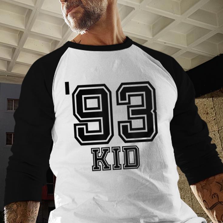 '93 Kid Perfect Vintage Retro Nostalgia Gear For Year 1993 Baseball Raglan Shirt