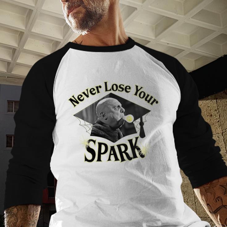 The Addams Family TV Series – Uncle Fester Graduation Spark Premium Baseball Raglan Shirt