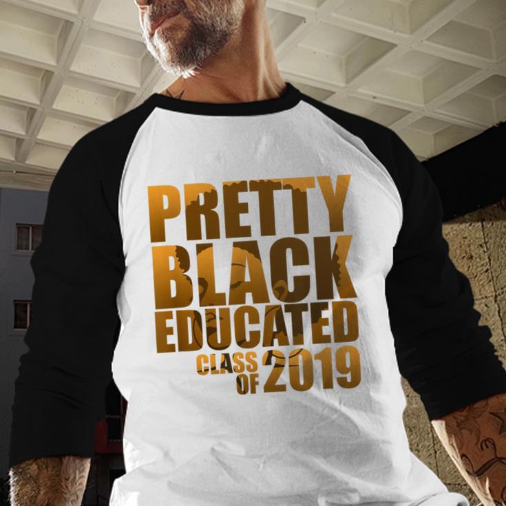 African American Girl Graduation Shirt Senior 2019 Baseball Raglan Shirt
