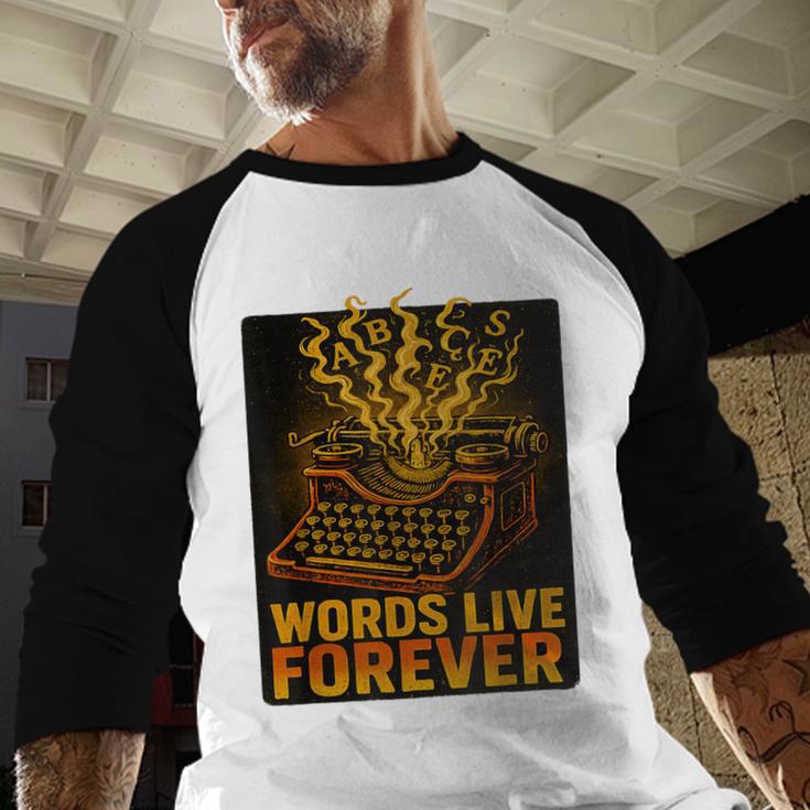 Antiques Collector Writing Retro Nostalgia Curiosity Baseball Raglan Shirt