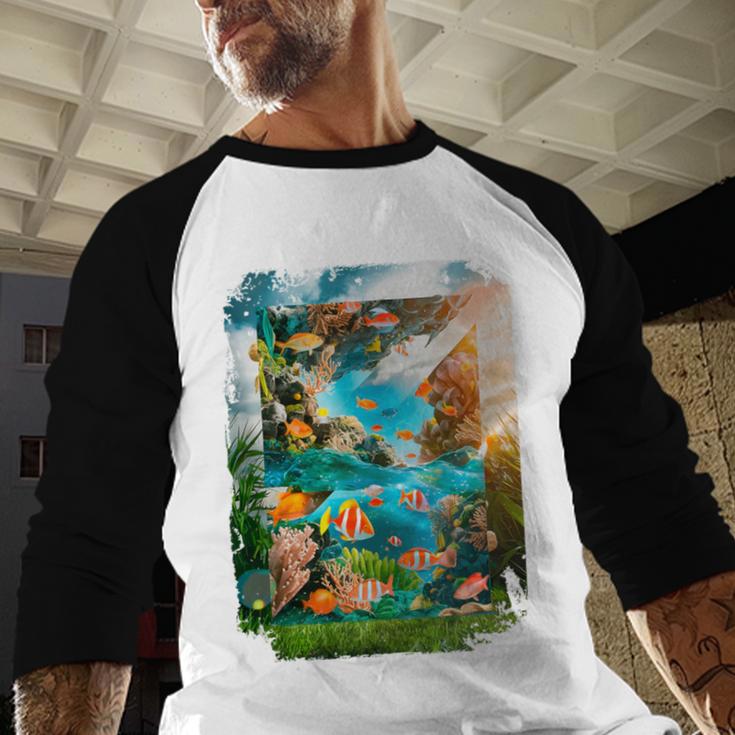Aqua In The Skies Frutiger Aero Baseball Raglan Shirt Aqua In The Skies Frutiger Aero Baseball Raglan Shirt