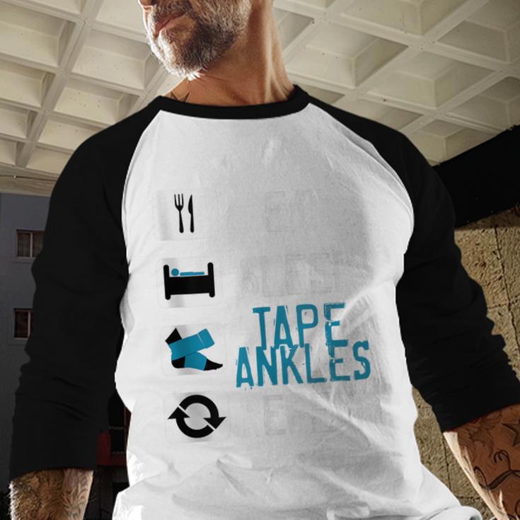 Athletic Trainer Eat Sleep Tape Ankles Graduation Baseball Raglan Shirt