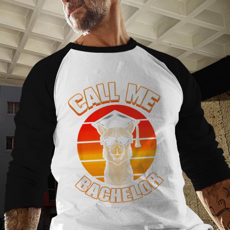 Bachelor Graduation For University Degree Party Llama Baseball Raglan Shirt